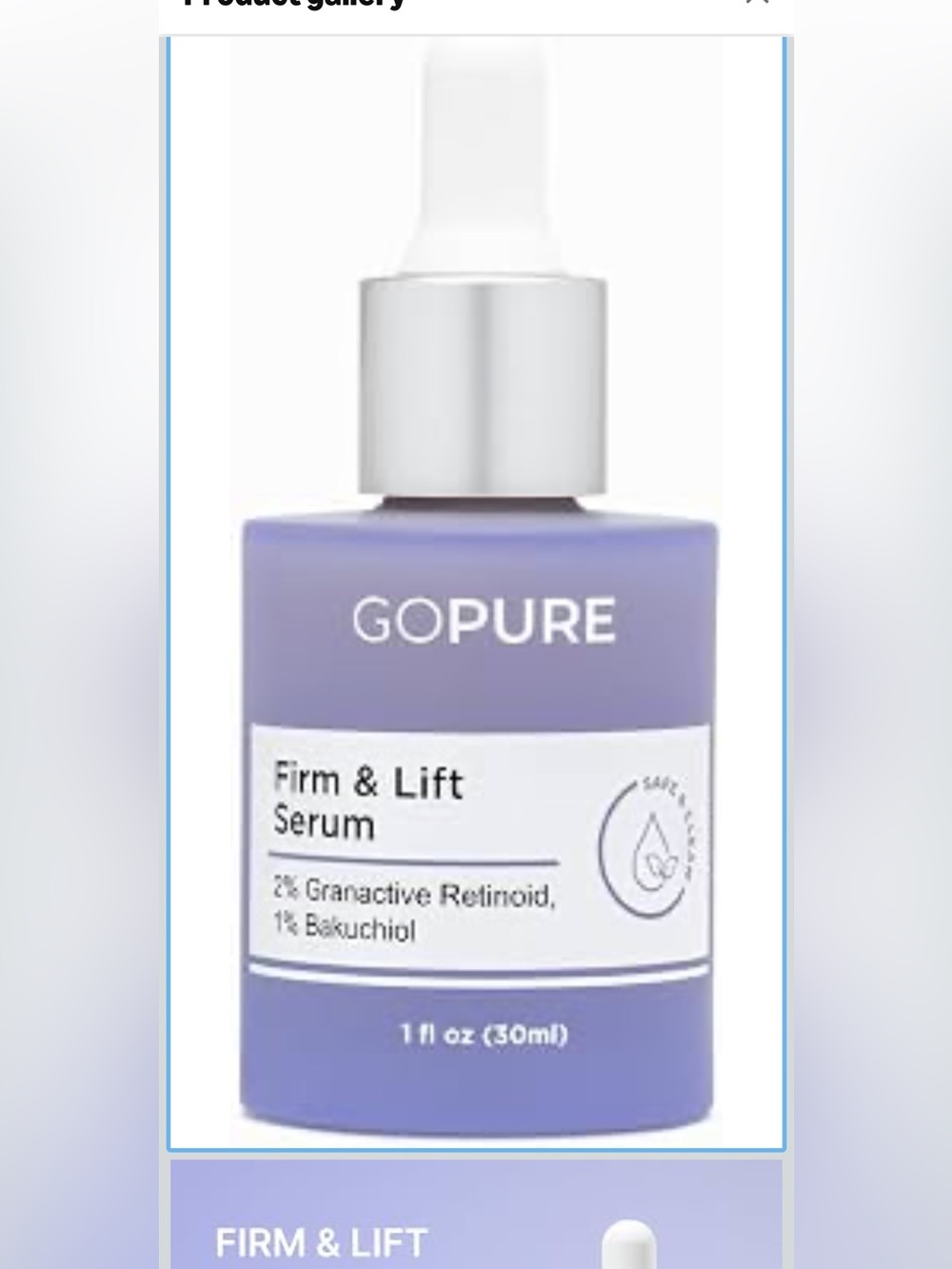 goPure Actives Firm & Lift Serum - Anti-Aging Serum with Retinol